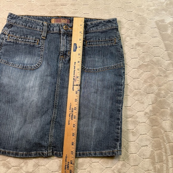 Vintage Y2K Low Rise Mini Denim Jean Skirt Size 5 Retro Festival Wear Cute - Picture 7 of 10